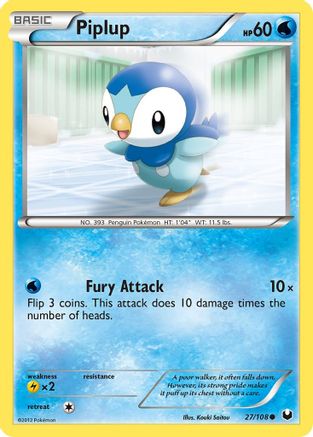 Piplup (27/108) Reverse Holofoil [BW: Dark Explorers] Pokemon Single Pokémon