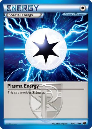 Plasma Energy (Team Plasma) (106/116) Reverse Holofoil [BW: Plasma Freeze] Pokemon Single Pokémon