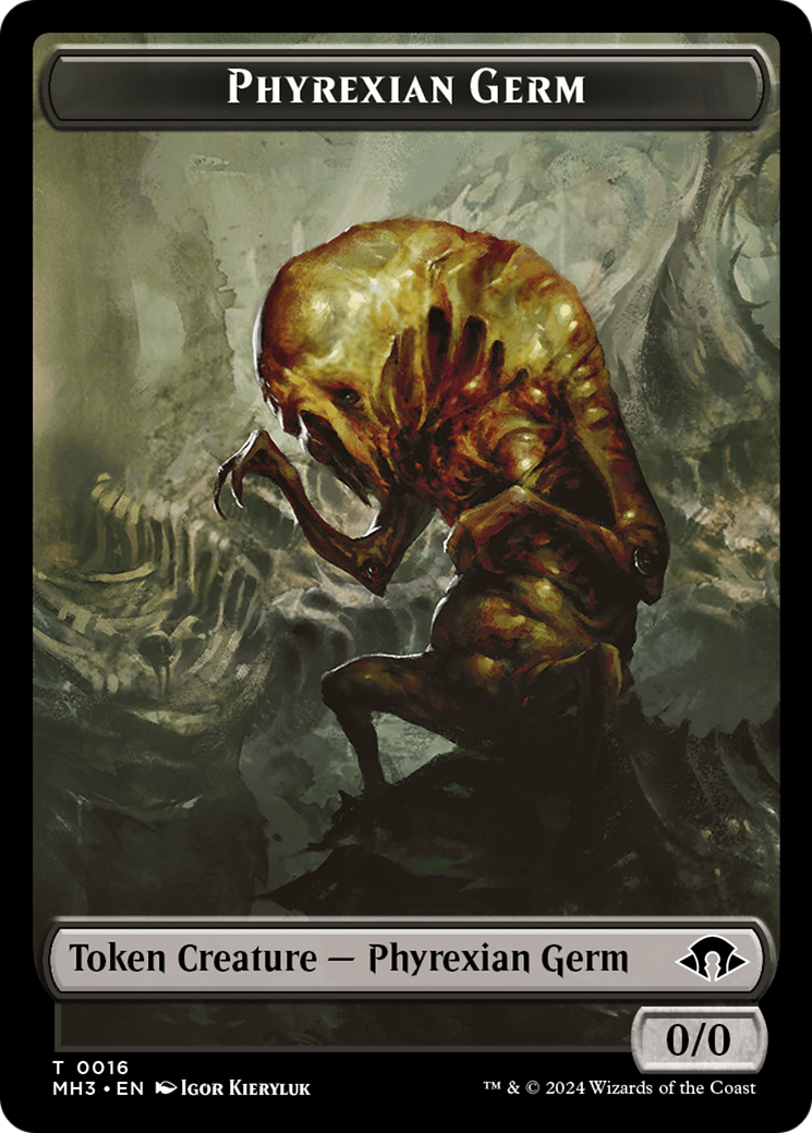 Phyrexian Germ // Emblem - Tamiyo, Seasoned Scholar Double-Sided Token [Modern Horizons 3 Tokens] MTG Single Magic: The Gathering   