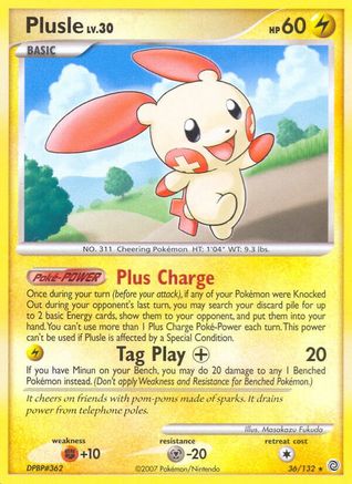 Plusle (/132) Reverse Holofoil [DP: Secret Wonders] Pokemon Single Pokémon