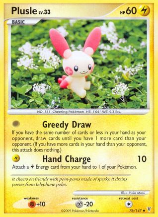 Plusle (/147) Reverse Holofoil [Platinum: Supreme Victors] Pokemon Single Pokémon