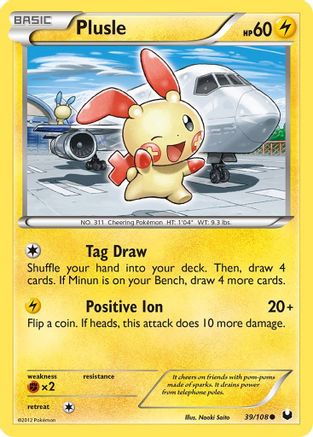 Plusle (39/108) [BW: Dark Explorers] Pokemon Single Pokémon