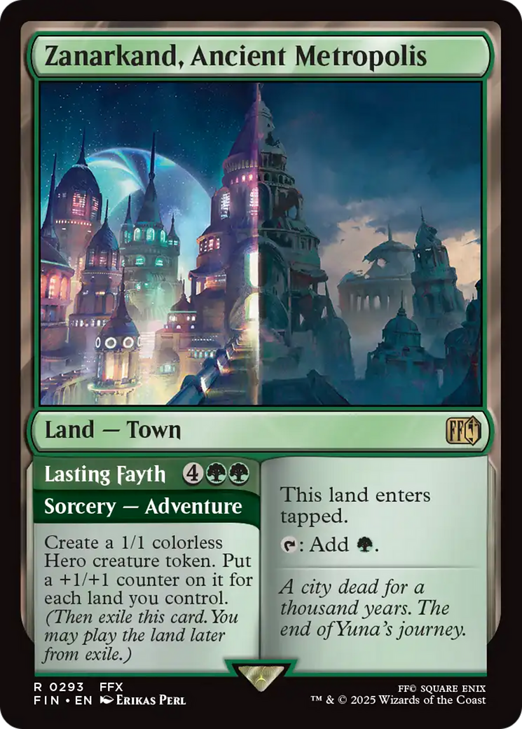 Zanarkand, Ancient Metropolis // Lasting Fayth (FIN-293) [FINAL FANTASY] Foil MTG Single Wizards of the Coast