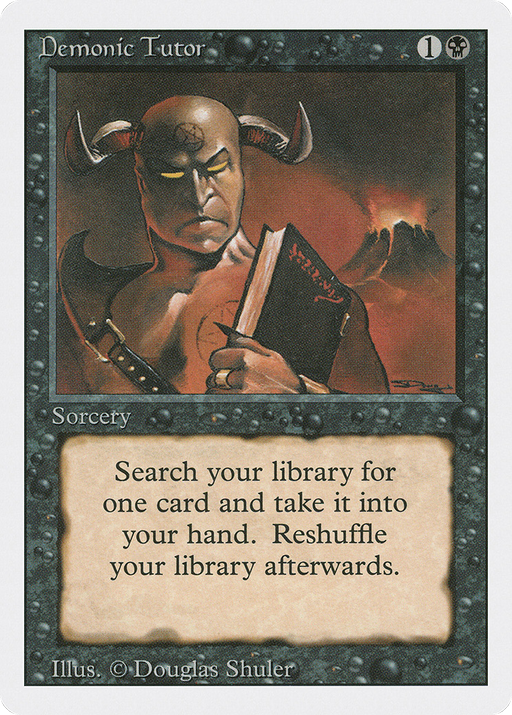 Demonic Tutor (3ED-) [Revised Edition] MTG Single Wizards of the Coast