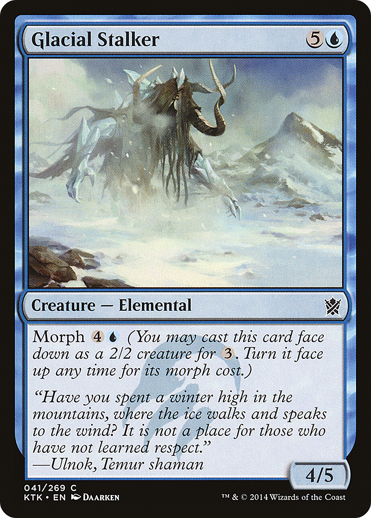 Glacial Stalker (KTK-041) [Khans of Tarkir] Foil MTG Single Wizards of the Coast