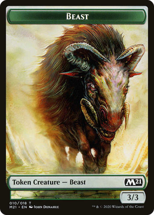 Beast (TM21-010) [Tokens] Core Set 2021 Tokens Foil MTG Single Wizards of the Coast