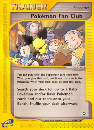 Pokemon Fan Club (130/147) Reverse Holofoil [Vintage: Aquapolis] Pokemon Single Pokémon