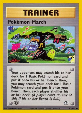 Pokemon March (102/111) 1st Edition [Vintage: Neo Genesis] Pokemon Single Pokémon