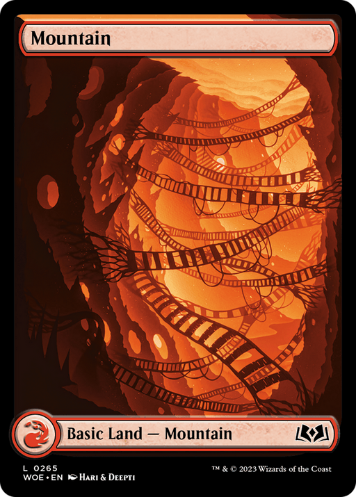 Mountain (WOE-265) [Wilds of Eldraine] (Full Art) MTG Single Wizards of the Coast