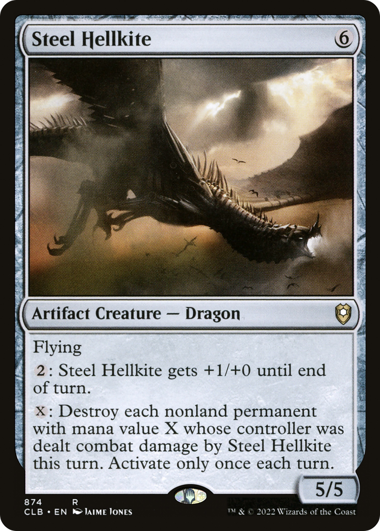 Steel Hellkite (CLB-874) [Commander Legends: Battle for Baldur's Gate] MTG Single Wizards of the Coast