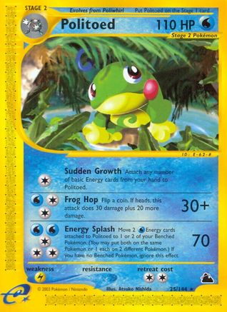 Politoed (25) (/144) Reverse Holofoil [Vintage: Skyridge] Pokemon Single Pokémon