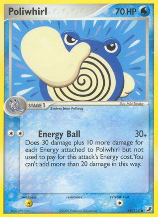 Poliwhirl (68/115) [EX: Unseen Forces] Pokemon Single Pokémon