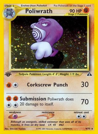 Poliwrath (9) (/75) 1st Edition Holofoil [Vintage: Neo Discovery] Pokemon Single Pokémon