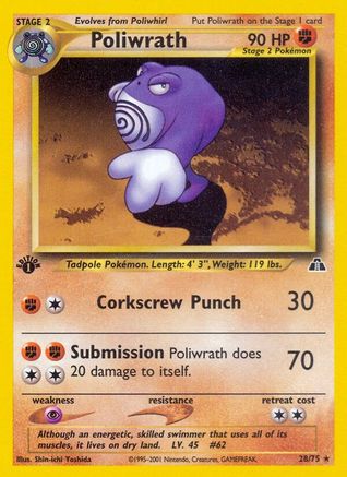 Poliwrath (28/75) 1st Edition [Vintage: Neo Discovery] Pokemon Single Pokémon