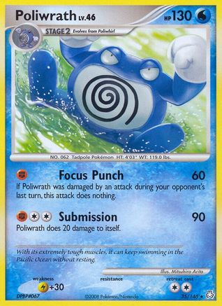 Poliwrath (/146) Reverse Holofoil [DP: Legends Awakened] Pokemon Single Pokémon