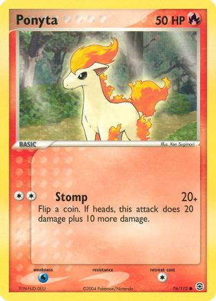 Ponyta (76/112) Reverse Holofoil [EX: FireRed & LeafGreen] Pokemon Single Pokémon