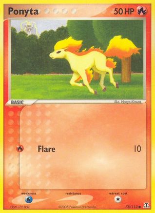 Ponyta (78/113) Reverse Holofoil [EX: Delta Species] Pokemon Single Pokémon