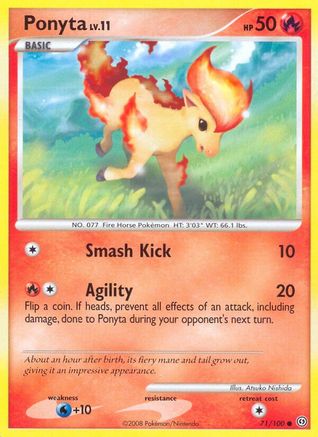 Ponyta (71/100) Reverse Holofoil [DP: Stormfront] Pokemon Single Pokémon