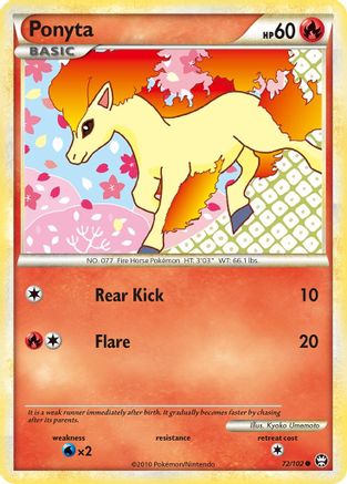Ponyta (72/102) [HGSS: Triumphant] Pokemon Single Pokémon