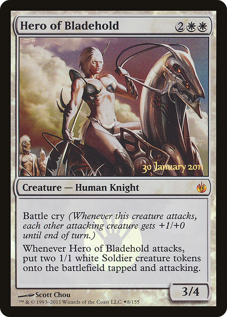 Hero of Bladehold (PRE-008) [Mirrodin Besieged Promos] Foil MTG Single Wizards of the Coast