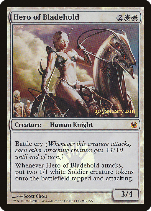 Hero of Bladehold (PRE-008) [Mirrodin Besieged Promos] Foil MTG Single Wizards of the Coast