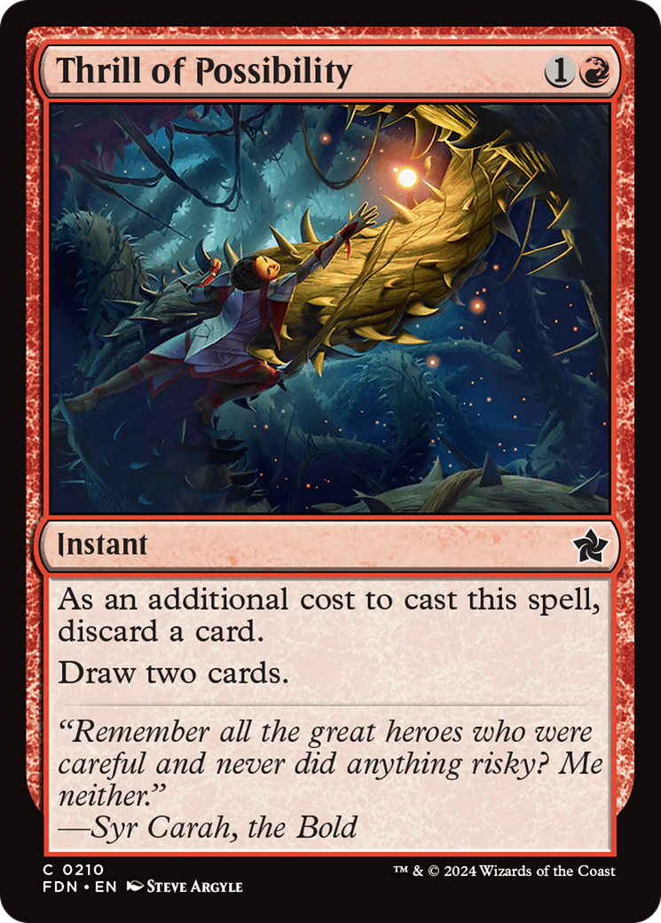 Thrill of Possibility (FDN-210) [Foundations] Foil MTG Single Wizards of the Coast