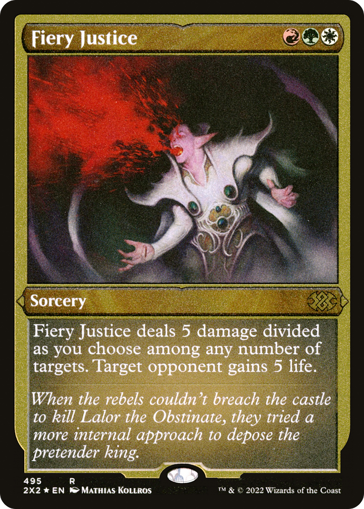 Fiery Justice (2X2-495) [Double Masters 2022] Etched Foil MTG Single Wizards of the Coast
