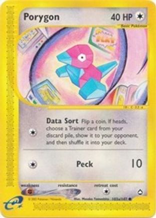 Porygon (103b) () Reverse Holofoil [Vintage: Aquapolis] Pokemon Single Pokémon