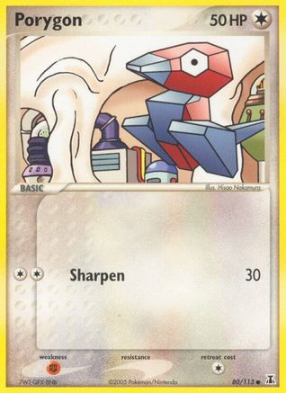 Porygon (80/113) Reverse Holofoil [EX: Delta Species] Pokemon Single Pokémon