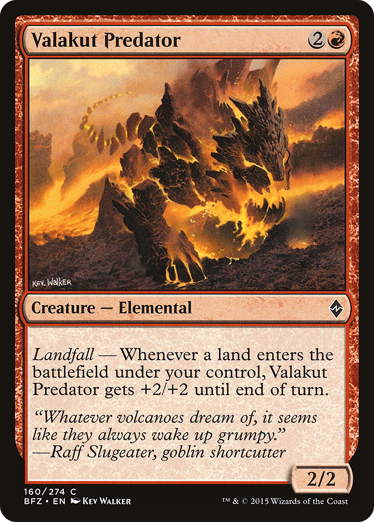 Valakut Predator (BFZ-160) [Battle for Zendikar] Foil MTG Single Wizards of the Coast