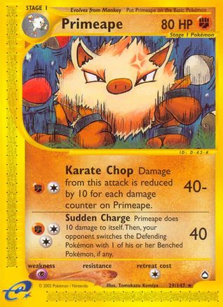 Primeape (/147) Reverse Holofoil [Vintage: Aquapolis] Pokemon Single Pokémon