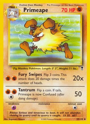 Primeape (/110) Reverse Holofoil [Vintage: Legendary Collection] Pokemon Single Pokémon
