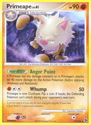 Primeape (/106) [DP: Great Encounters] Pokemon Single Pokémon