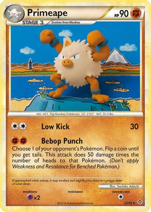 Primeape (22/95) Reverse Holofoil [HGSS: Unleashed] Pokemon Single Pokémon