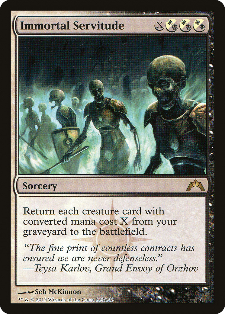 Immortal Servitude (GTC-220) [Gatecrash] MTG Single Wizards of the Coast