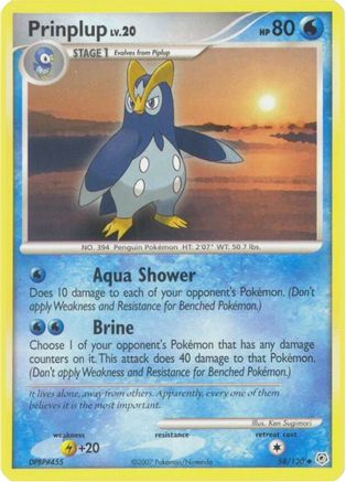 Prinplup (58/130) Reverse Holofoil [DP: Base Set] Pokemon Single Pokémon
