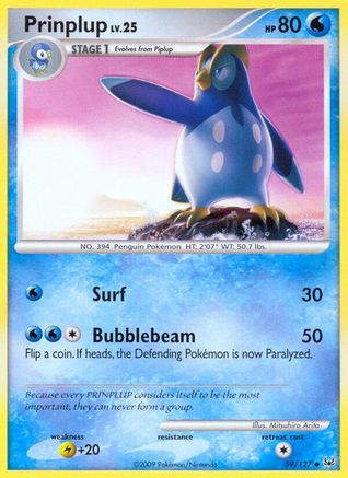 Prinplup (/127) Reverse Holofoil [Platinum: Base set] Pokemon Single Pokémon