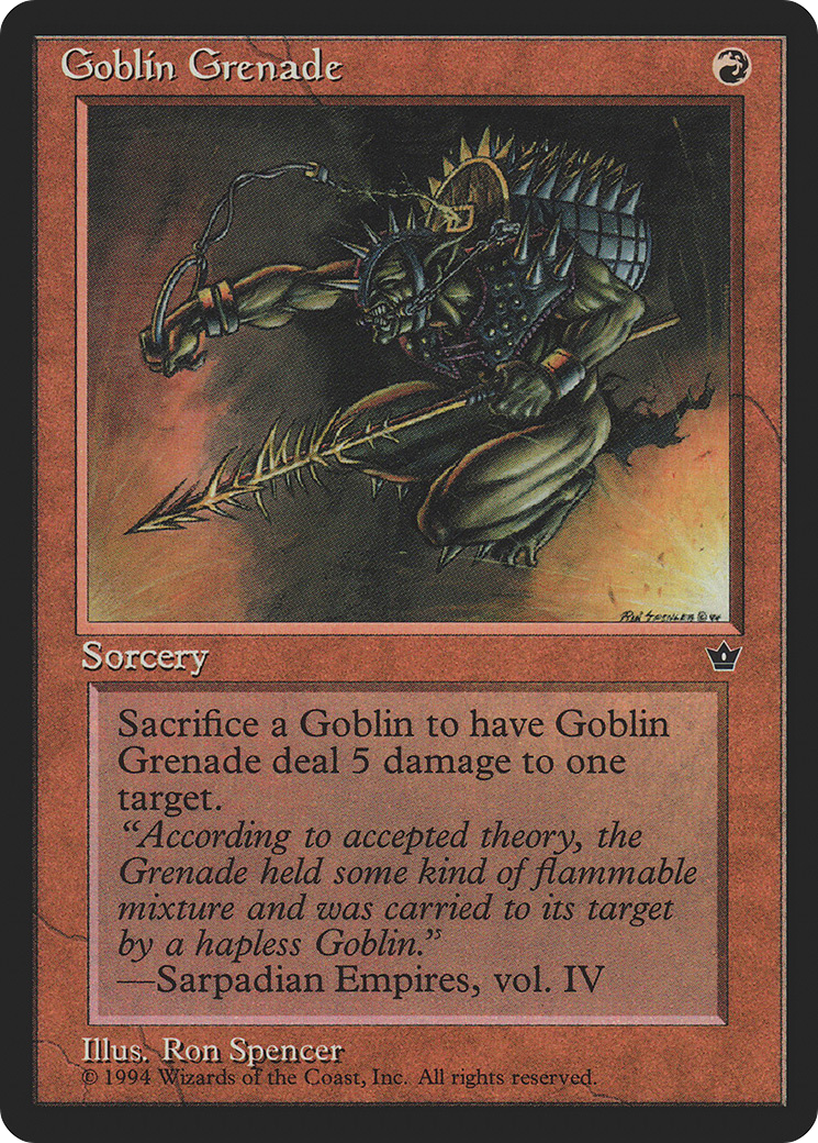 Goblin Grenade (FEM-56A) [Fallen Empires] MTG Single Wizards of the Coast