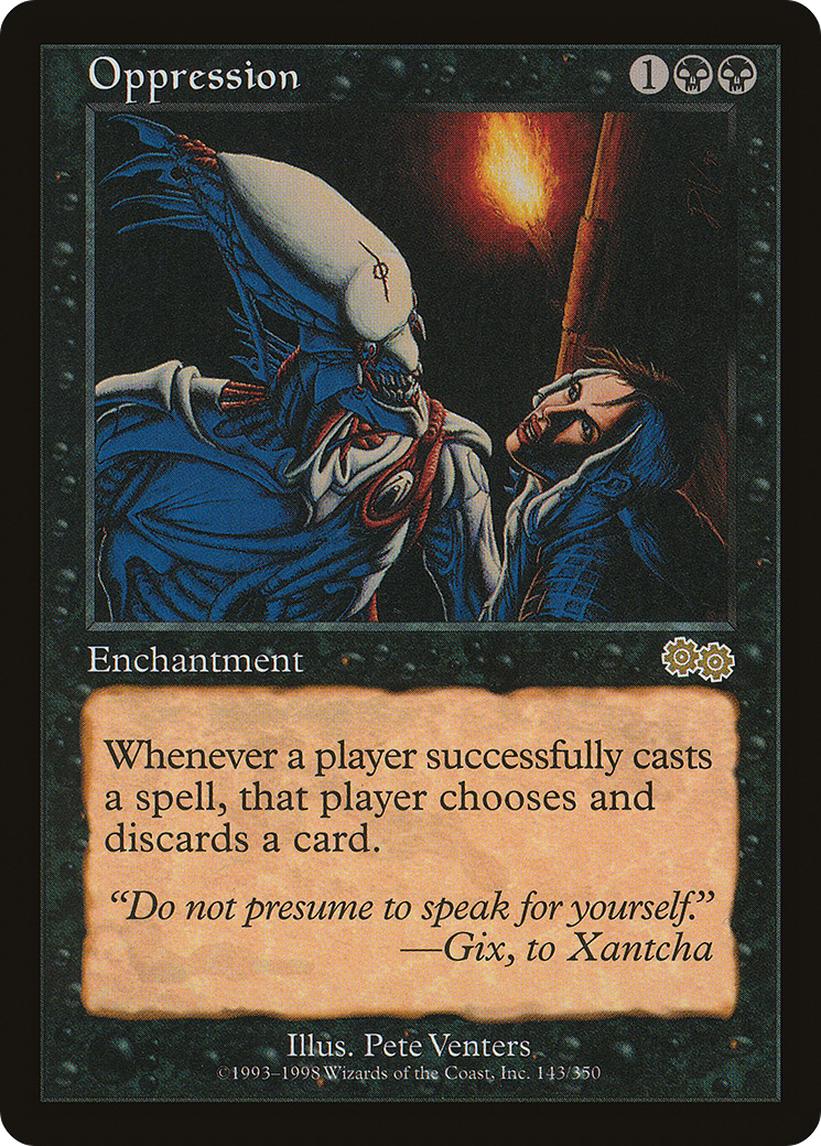 Oppression (USG-143) [Urza's Saga] MTG Single Wizards of the Coast