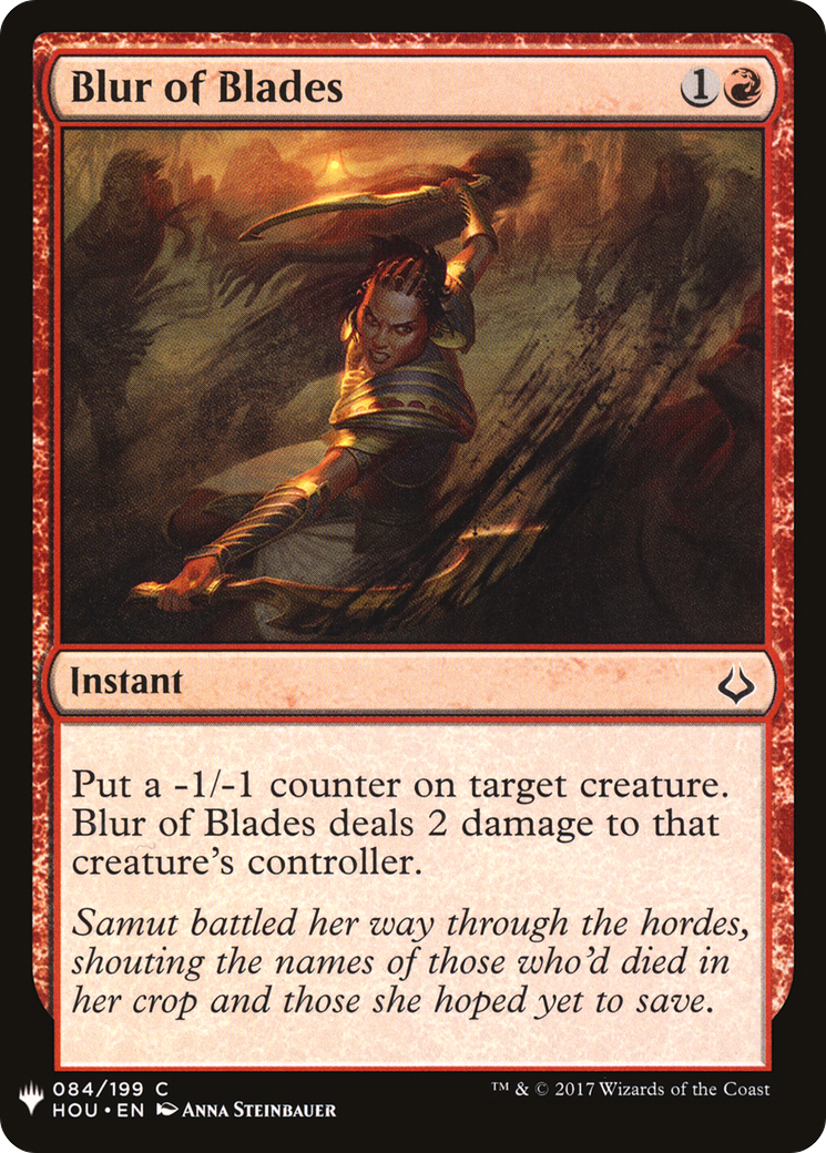 Blur of Blades (LIST-HOU-84) [Mystery Booster] The List MTG Single Wizards of the Coast