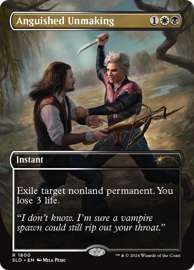 Anguished Unmaking (1800) (Rainbow Foil) [Secret Lair Drop Series] MTG Single Magic: The Gathering   