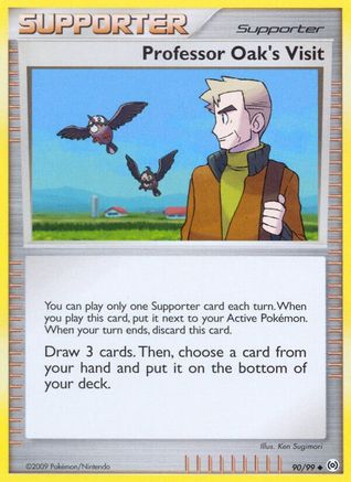 Professor Oak's Visit (90/99) Reverse Holofoil [Platinum: Arceus] Pokemon Single Pokémon