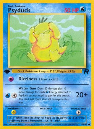 Psyduck (65/82) - [Vintage: Team Rocket] 1st Edition Pokemon Single Pokémon