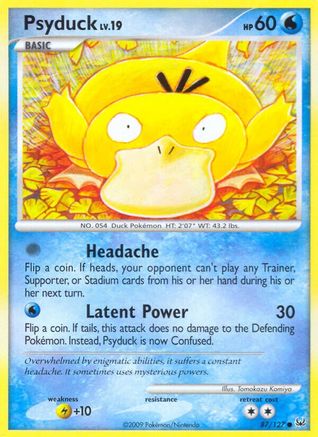 Psyduck (87/127) Reverse Holofoil [Platinum: Base set] Pokemon Single Pokémon