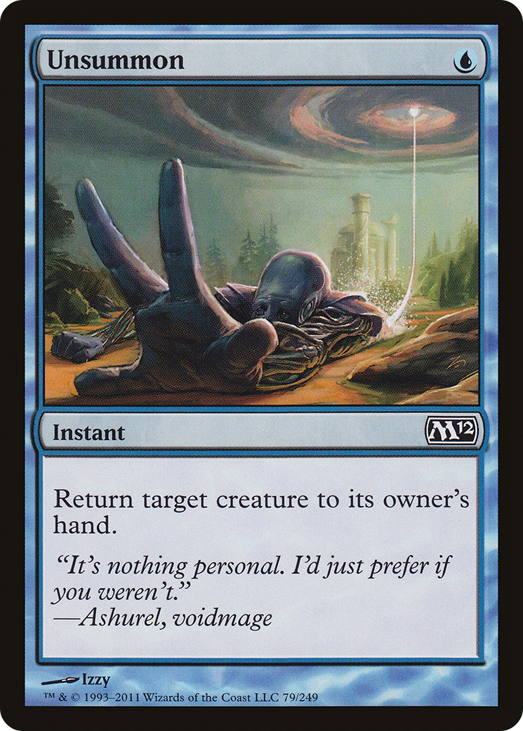 Unsummon (M12-079) [Magic 2012] MTG Single Wizards of the Coast