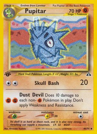 Pupitar (45/75) 1st Edition [Vintage: Neo Discovery] Pokemon Single Pokémon