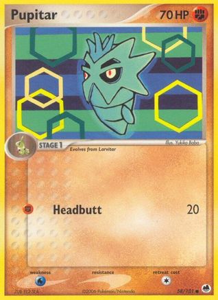 Pupitar (58/101) Reverse Holofoil [EX: Dragon Frontiers] Pokemon Single Pokémon