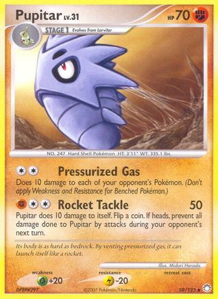 Pupitar (/123) Reverse Holofoil [DP: Mysterious Treasures] Pokemon Single Pokémon