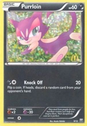 Purrloin - 9/12 (/12) Holofoil [Promos: McDonalds Promos 2012] Pokemon Single Pokémon