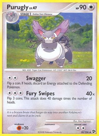 Purugly (/106) Reverse Holofoil [DP: Great Encounters] Pokemon Single Pokémon